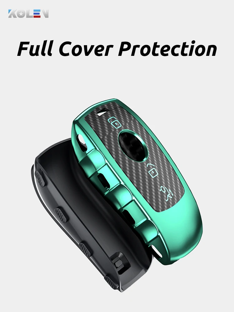 Чехол для автомобильного ключа с узором из углеродного волокна чехол Mercedes Benz E S