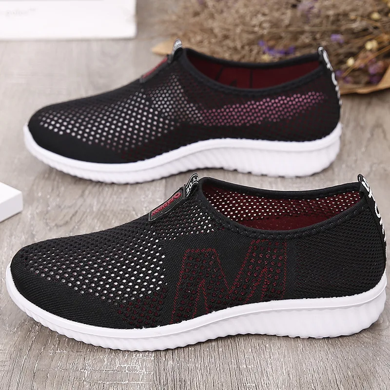Женские сетчатые туфли на плоской подошве повседневные весна-осень | Обувь