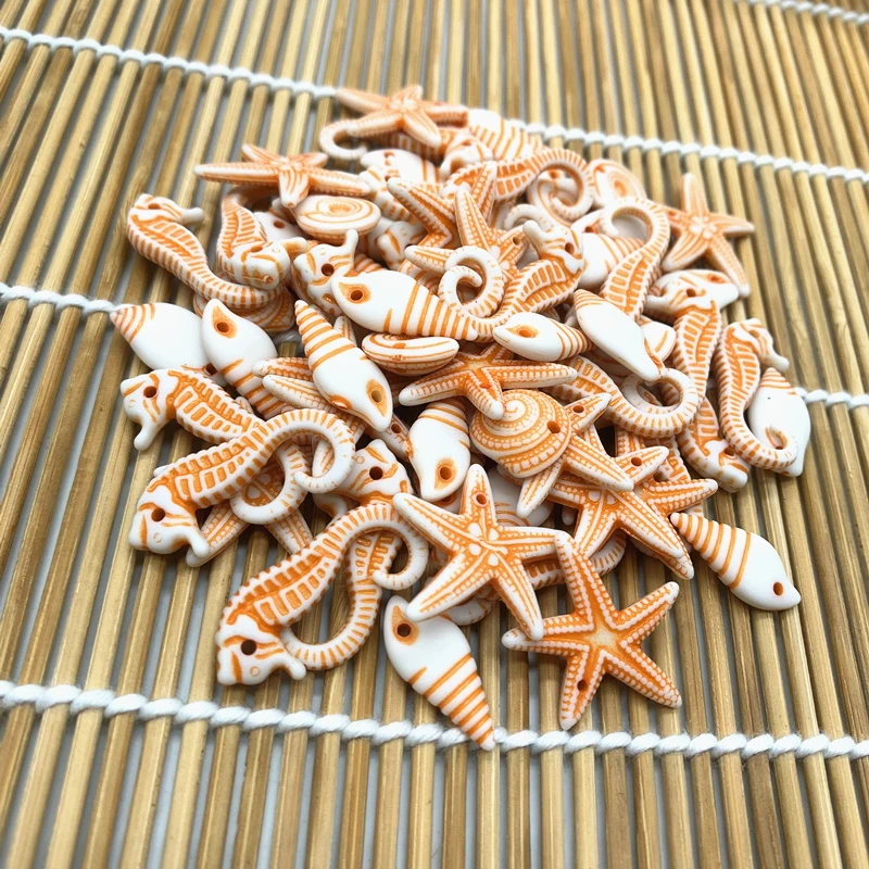 Новинка 20 г раковины морской звезды ракушки смешанные пластиковые бусины с