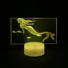 3d-лампа для фотографий русалка, неоновая аниме-фигурка в виде сердца для девушек с управлением через смартфон, подарок для детей и жен, освещение для дома