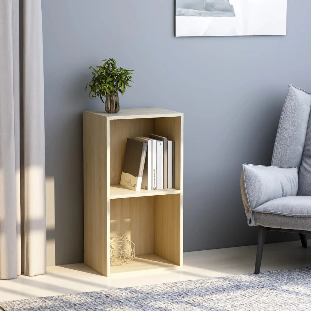 

Двухуровневый шкаф для книг Sonoma Oak 15,7x11,8x30,1 дюйма, ДСП