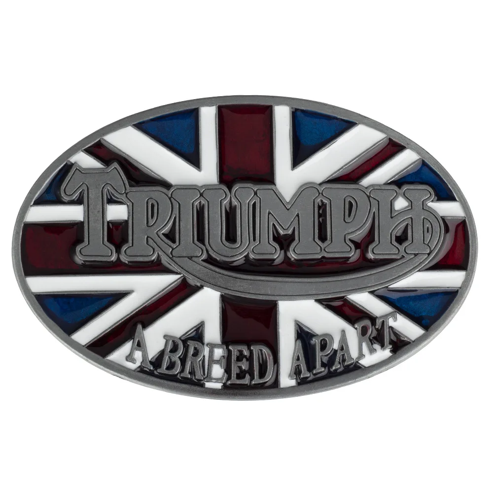 Hebilla de cinturón con bandera británica Triumph, una raza separada, salir de la UE