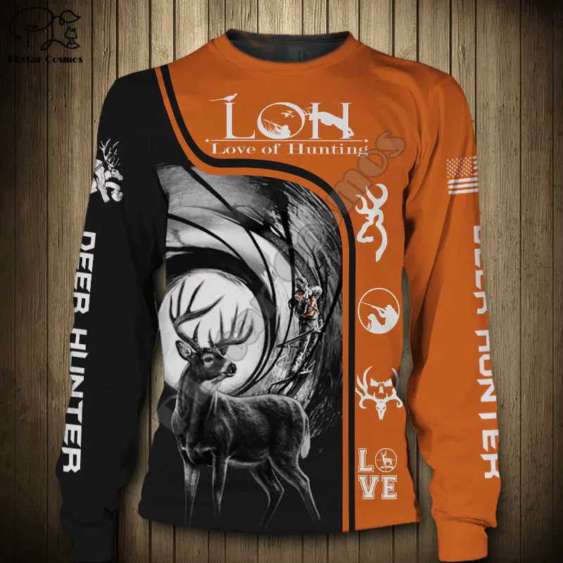 PLstar Cosmos Олень Охота флаг США 3D печать Новинка 2021 модные толстовки свитшоты на