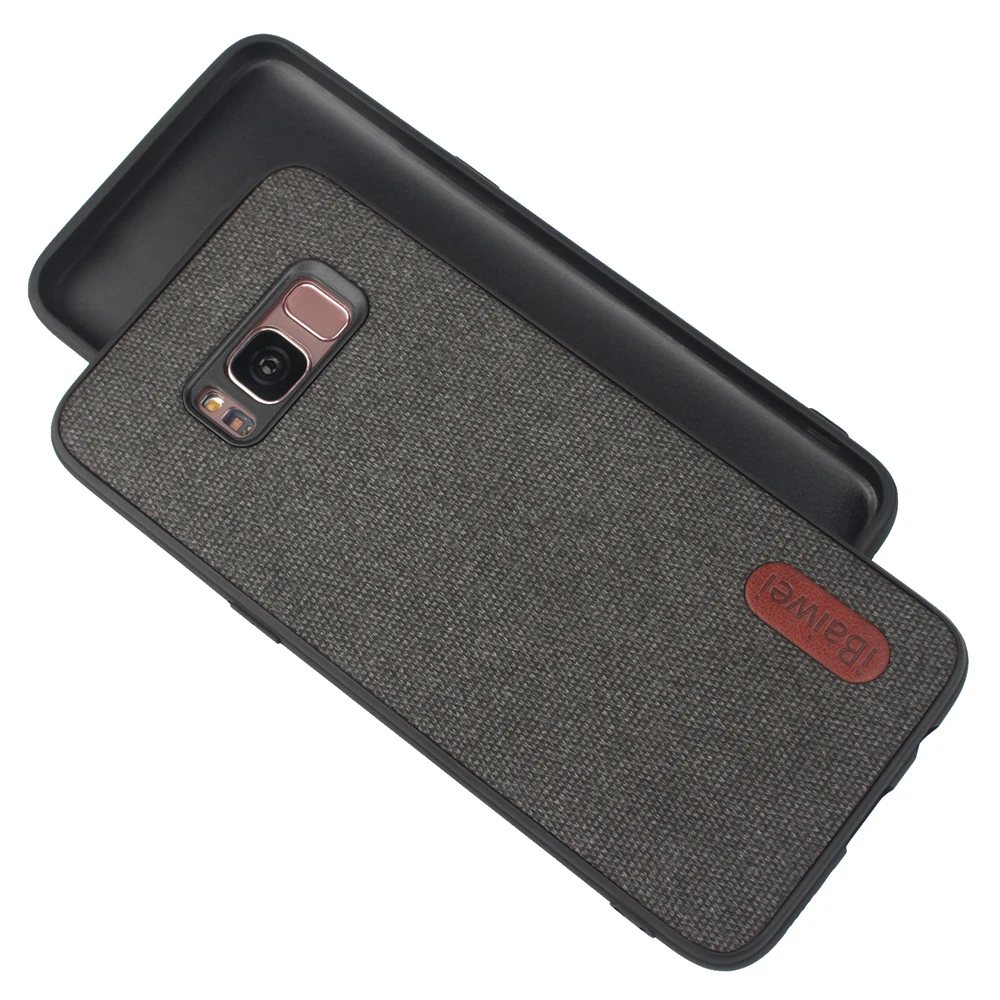 Phone Case For Samsung Calaxy S8 Cloth Texture Back Cover Fabric Ultrathin Silicone Protective Shockproof Coque |