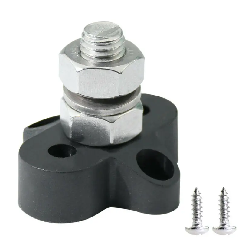 

3/8" Single Stud Junction Stainless Steel Block Battery Terminals DC 48V 1 set