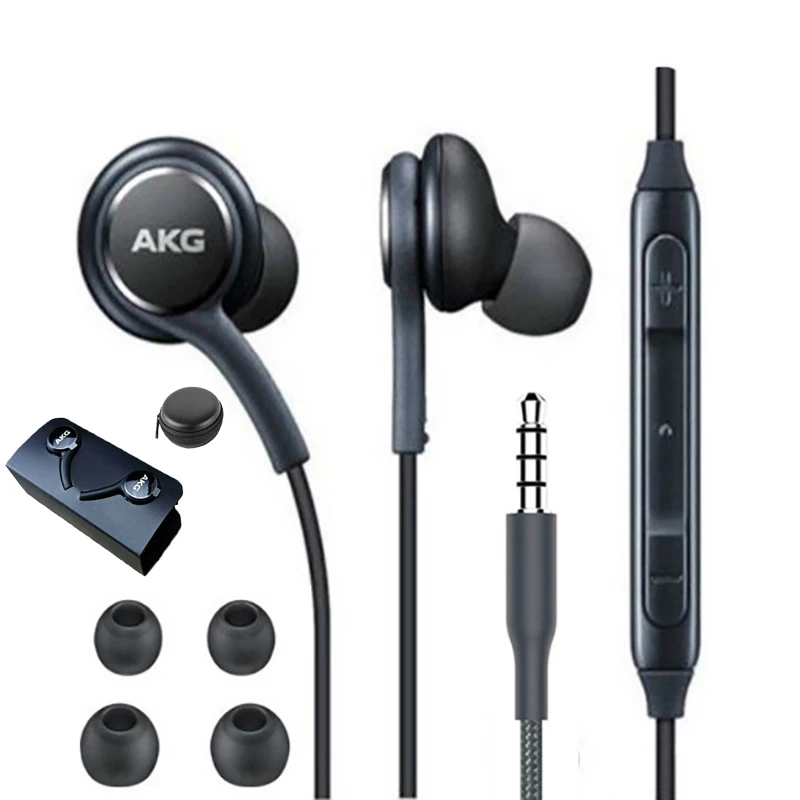 

Проводные наушники-вкладыши с микрофоном и регулировкой громкости для смартфонов AKG EO IG955 3,5 мм Samsung Galaxy S10 S9 S8 XiaoMi HuaWei