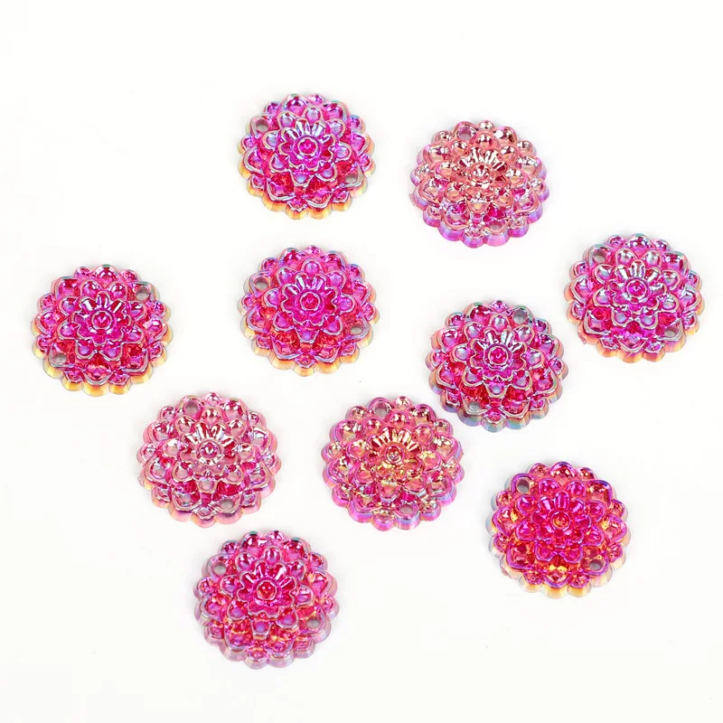 50 шт. микс цветов хризантемы из каучука 16 мм |