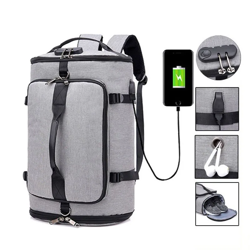 USB Противоугонный дорожный рюкзак сумки для фитнеса Gymtas сумка мужчин
