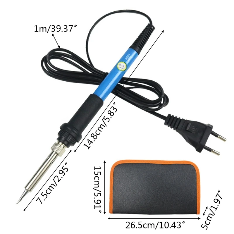 Комплект паяльника 60 Вт 110 В/220 В комплект с керамическим нагревателем для металла