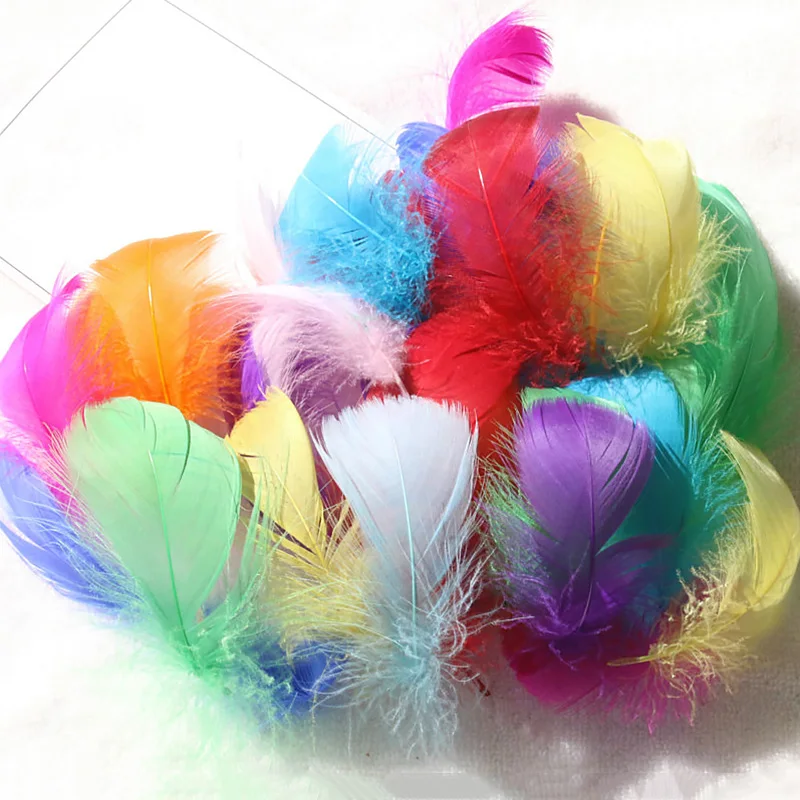 100 шт./лот цветные вечерние перышки для рукоделия белые свадебные украшения