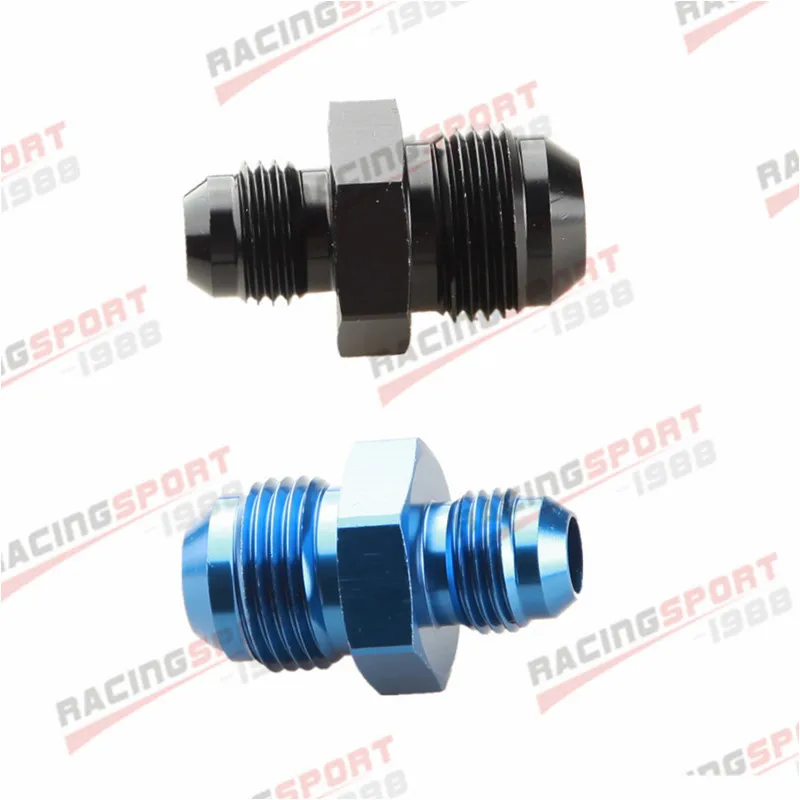-8AN To -6AN Male Straight Reducer Union Fitting Adaptor Black/BLUE
