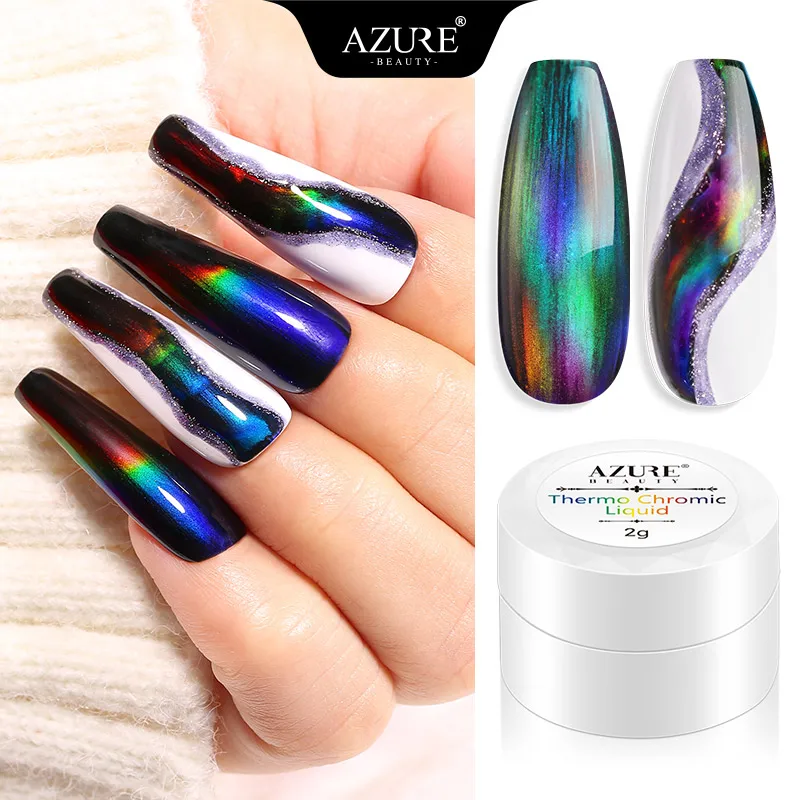 Azure beauty новейший термохромный Жидкий Гель-лак для ногтей Хамелеон нейл-арта с