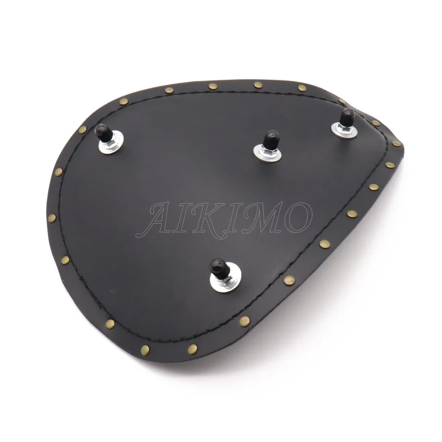 Черный/коричневый гоночный мотоцикл из искусственной кожи с заклепками в стиле