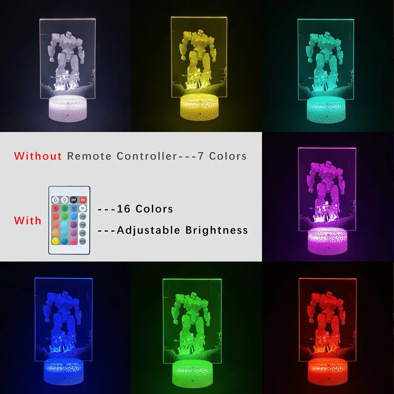 

Acrylic 3D Picture Lamp LED Kids Night Light Atmosphere Nightlight Pacific Rim The Black APP Control Fans Birthday Cool Gift
