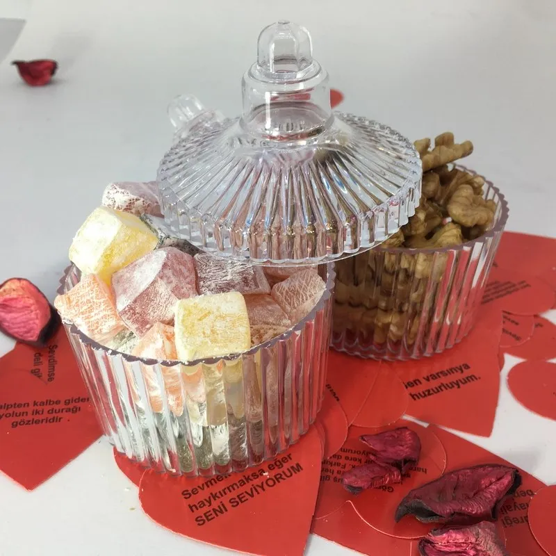 Стеклянный контейнер для конфет 1'li|Коробки обеда| |