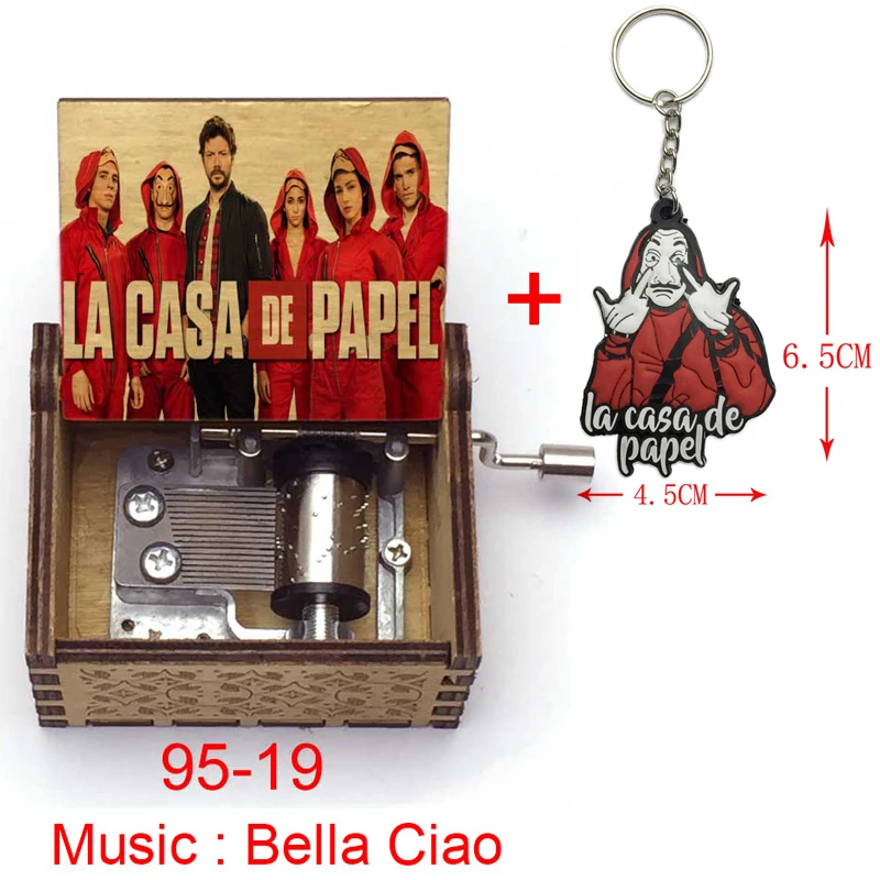 La Casa De Papel Bella Ciao Музыкальная шкатулка с принтом Salvador Dali бумажная домашняя печать