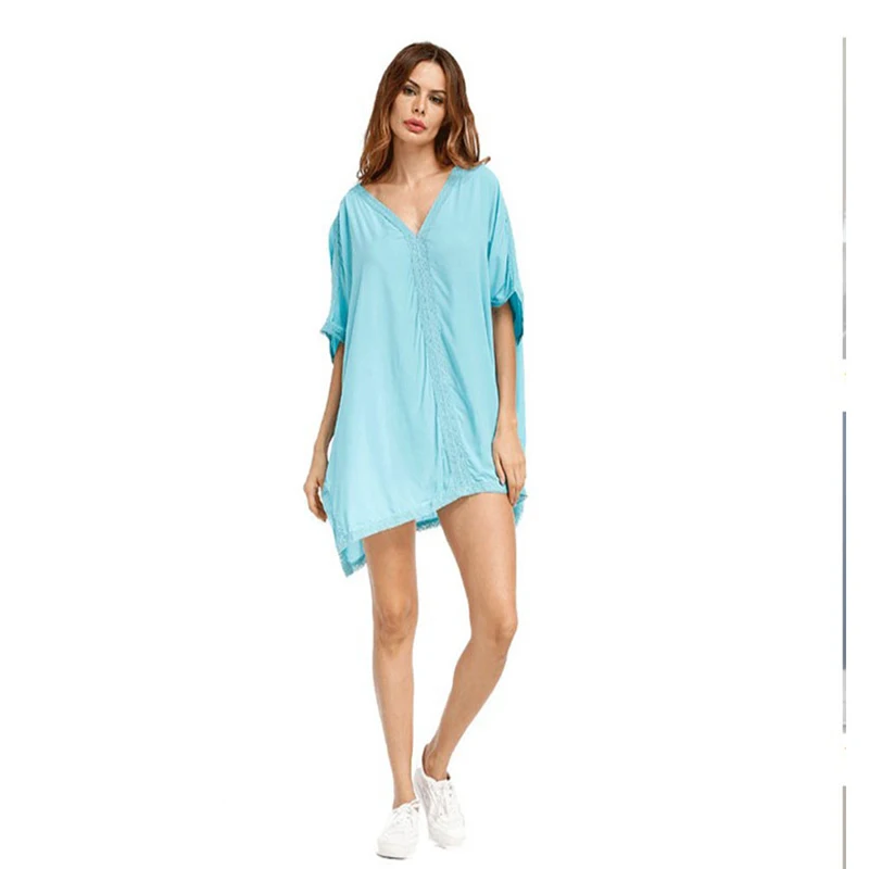 2020 женское летнее платье с V-образным вырезом | Женская одежда