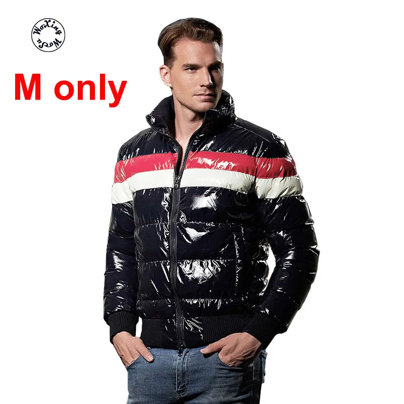 

Men's down cotton padded jacket short cotton padded coat fashion parkas one size M