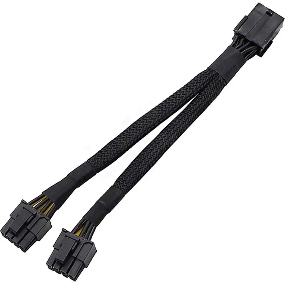 Адаптер питания GPU PCIe 8-контактный с женским на двойной 2x8 контактов (6 + 2) вилкой PCI