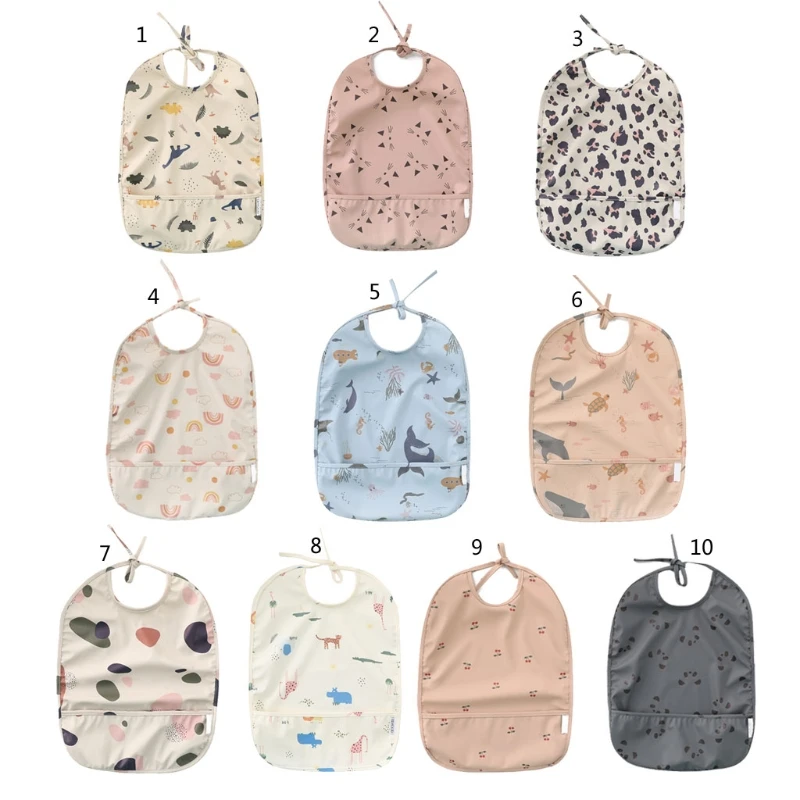 

Cartoon Waterproof Baby Starter Bibs Infant Feeding Apron Smock Feeding Burp Cloth for Infants Newborn Boys Girls Gifts