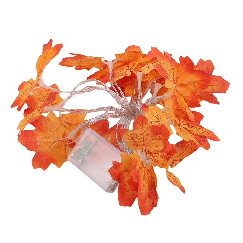 3M DIY LED Lights Autumn Artificial Maple Leaf Shaped Fall String Party Birthday Christmas Decorations For Home | Дом и сад