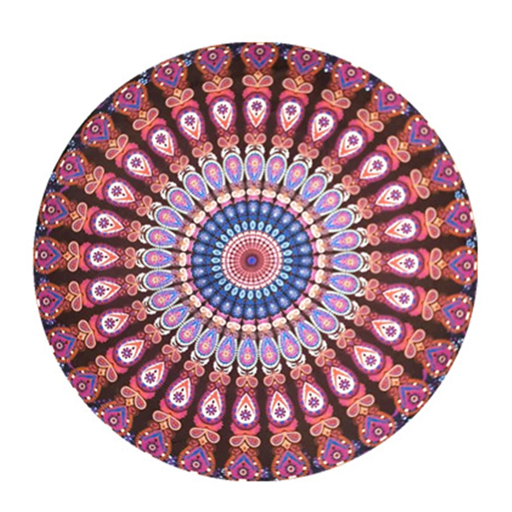 Винтажная круглая шифоновая шаль большого размера для защиты от солнечного