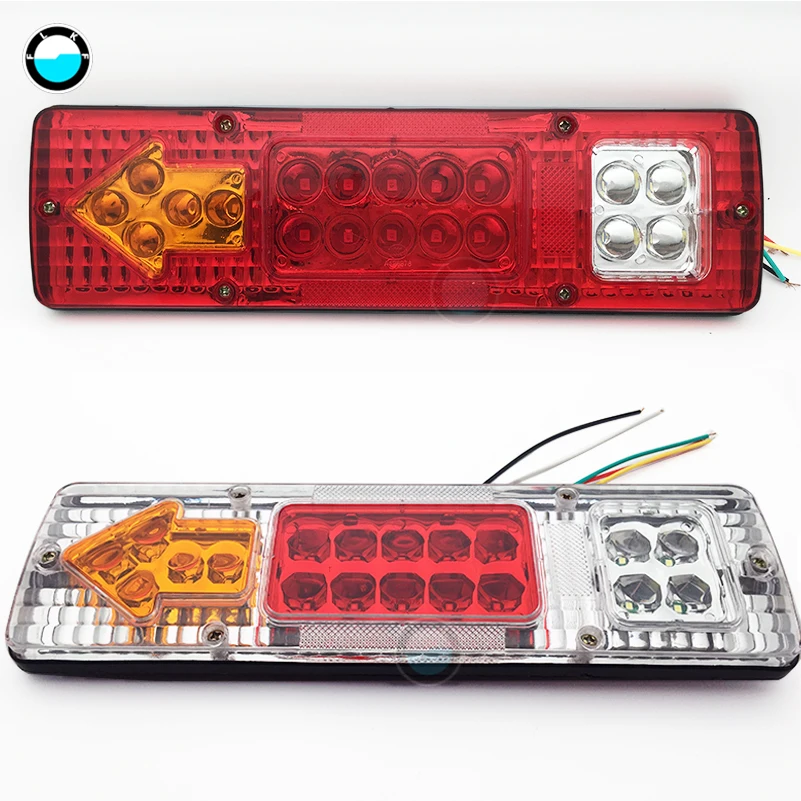 2 шт. водонепроницаемый автомобильный 8 19 20 30 46 72LED задний светильник пара Лодочный Прицеп 12 В/24 В задние части для прицепа грузовика автомобильный светильник i
