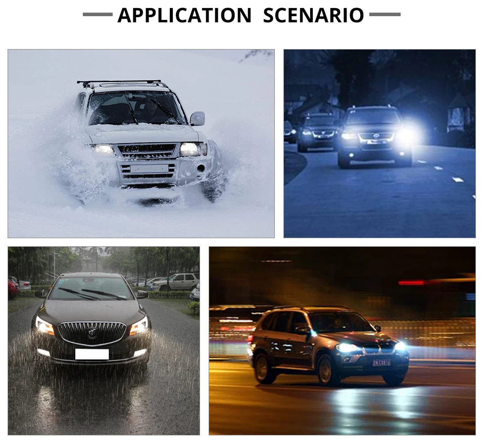 12 В светодиодный автомобильный головной светильник лампы H4 H7 H1 6500K 70 Вт H11 H15
