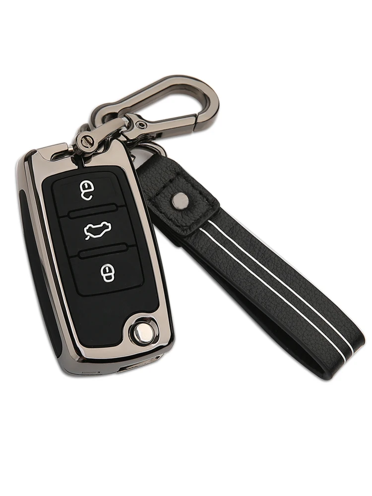 

Galvanized Alloy Car key cover For VW Volkswagen Golf 4 5 6 7 Bora Jetta Polo Passat B5 B6 Skoda Superb Octavia Fabia Seat