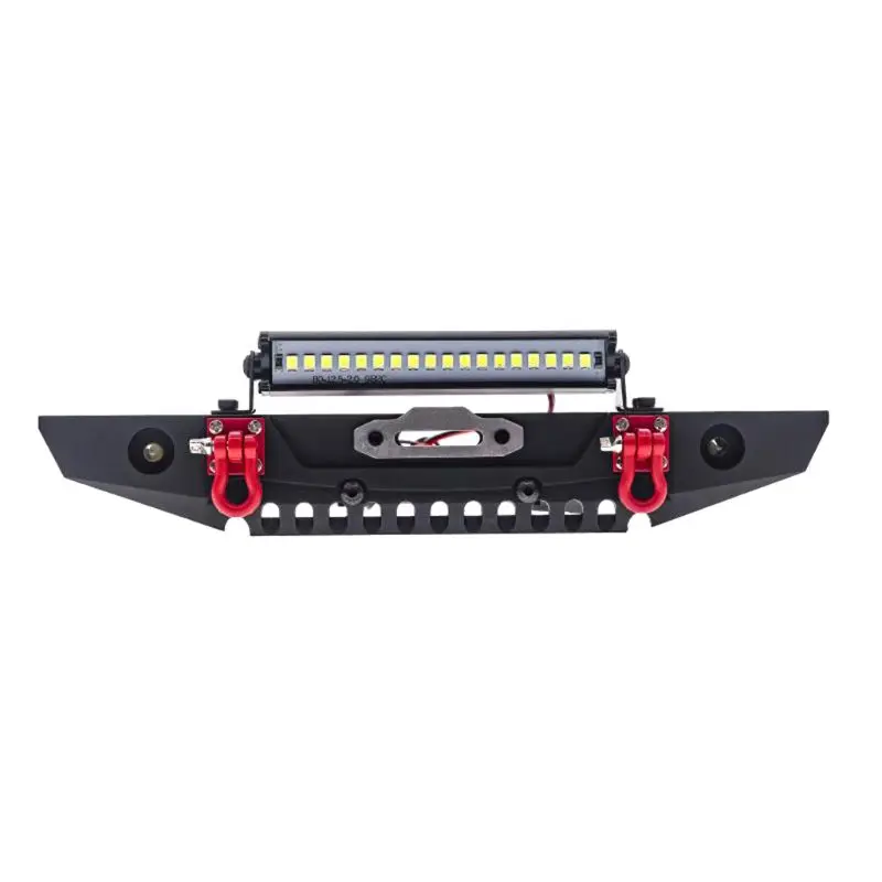 

Metal Front Bumper with LED Lights for SCX10 TRX4 90046 1/10 RC Crawler Car
