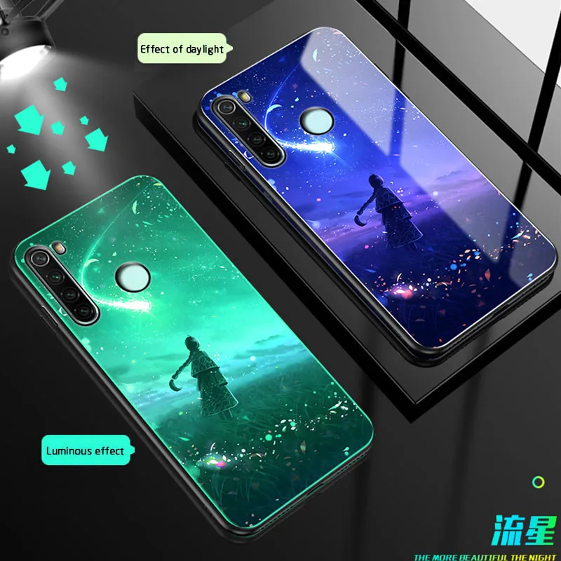 Чехол в виде светящегося стекла для Xiaomi mi 9 A3 Lite CC9 E задняя крышка для Xiaomi mi 9 se mi x 2S redmi note 8 7 K20 pro Чехол для телефона Coque