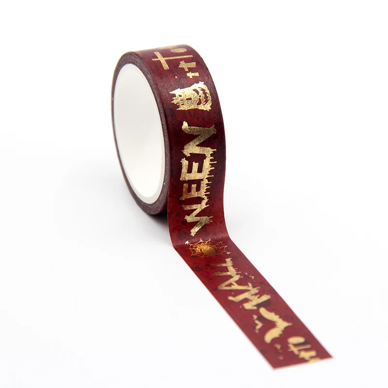 

1PC Decorative foil Halloween Washi Tape Set DIY Scrapbooking Planner Adhesive Masking Tape Stationery