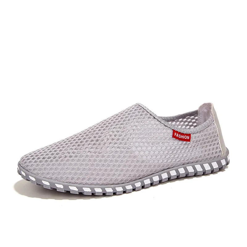 Мужские летние уличные кроссовки дышащие сетчатые Повседневные слипоны на