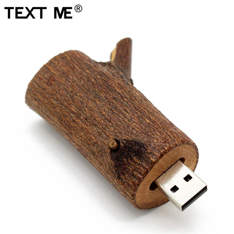 Деревянный usb флеш накопитель TEXT ME 4 ГБ 8 16 32 2 0 64 ГБ|USB флэш-накопители| |