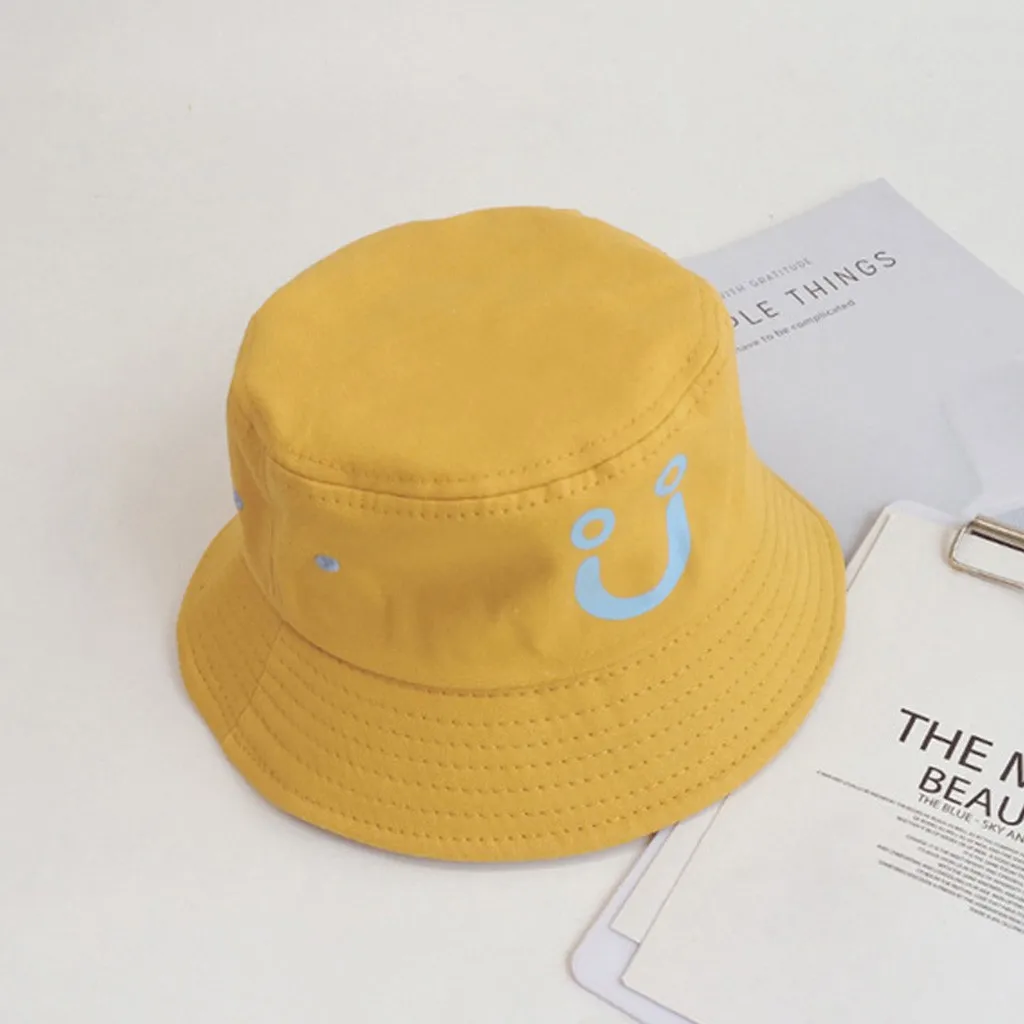 Детская Повседневная шапка со смайликом для фотосъемки новорожденных с вышивкой