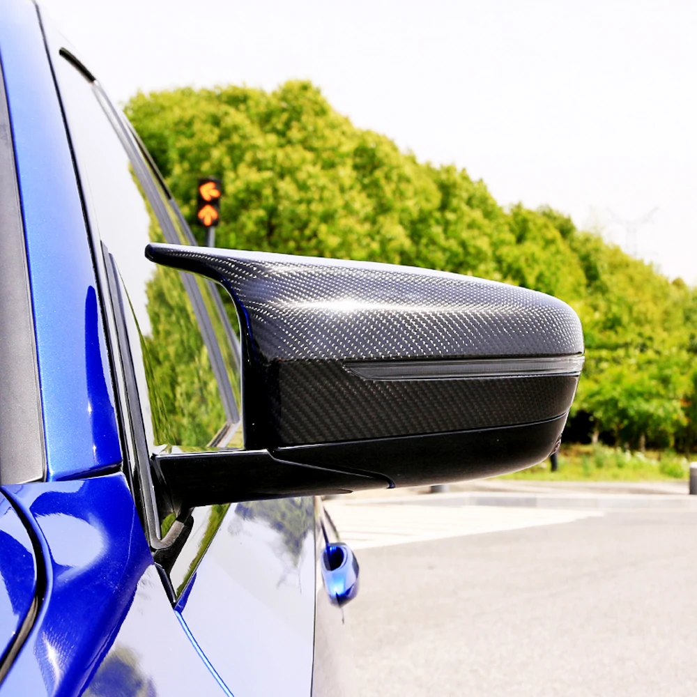 

2 шт., боковое зеркало, колпачки для BMW G30 5 серии, яркий черный чехол для зеркала заднего вида автомобиля, чехол из углеродного волокна, цвета, ...