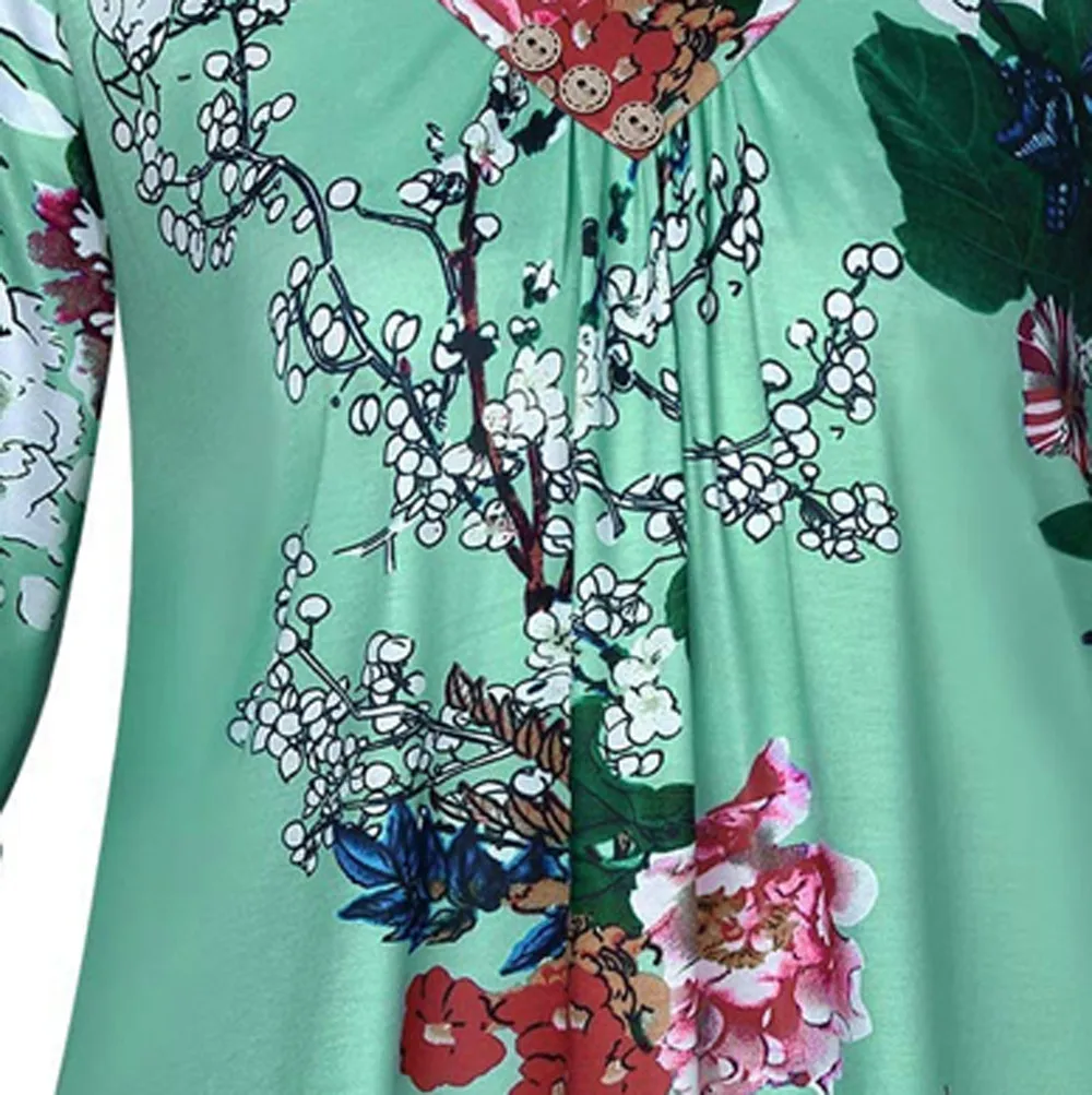 Женская блузка с длинным рукавом V-образным вырезом и пуговицами | одежда