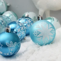24pcs blue painted christmas balls christmas tree hanging ball decor 2019 6cm barrels ball ornaments for xmas party festive gift