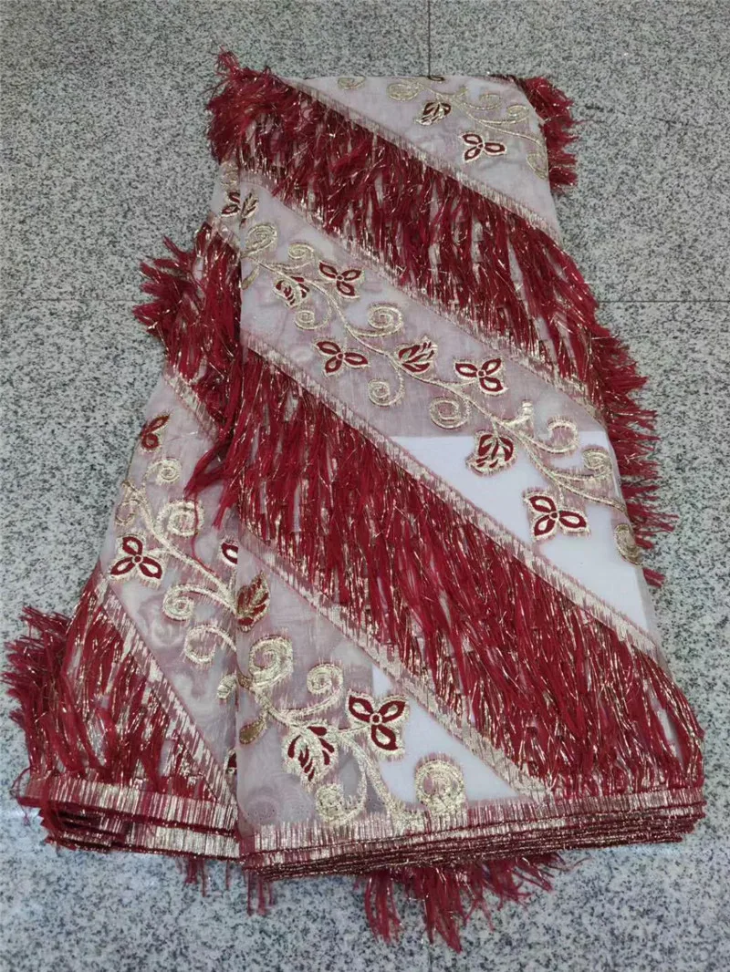 

Latest french lace embroidered tulle lace fabric JRB-5.7702 with jacquard weave and short feather high quality net lace!