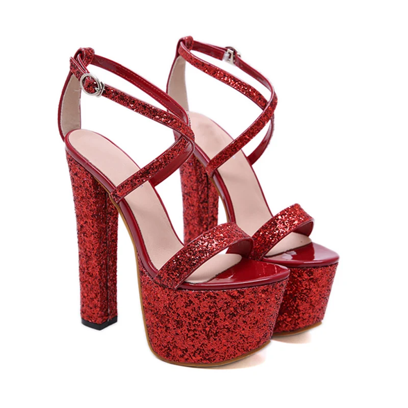 Сандалии YMA700 женские на квадратном каблуке босоножки с ремешком и пряжкой обувь