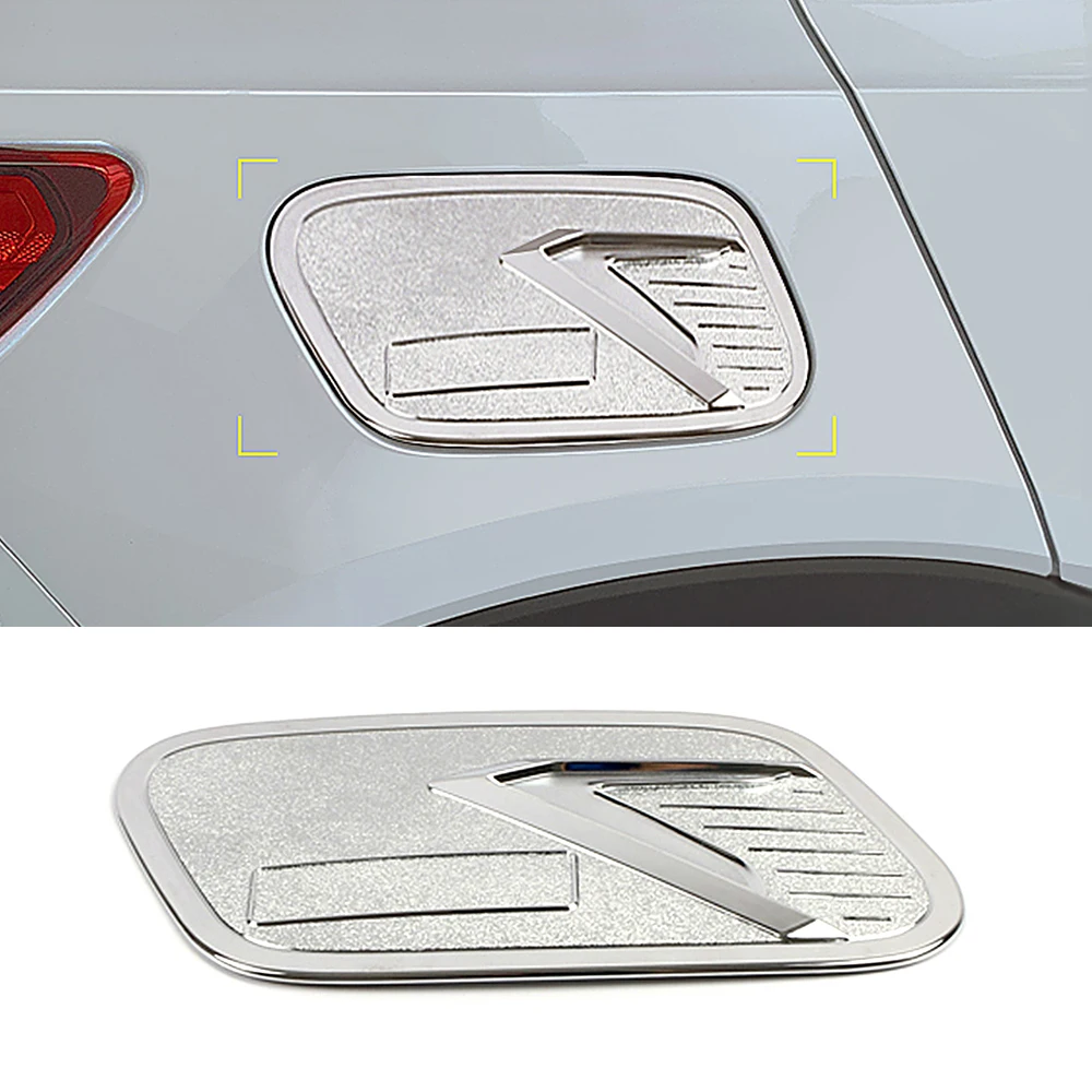 

For Volvo XC40 2019 2020 2021 Fuel Tank Cap Oil Tank Cover Trim Chromium Styling Accessories Decoration Sticker