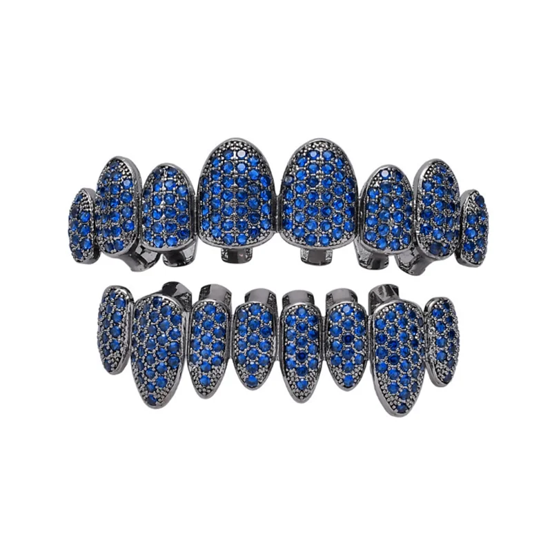 Хип-хоп кубические циркониевые Зубные коронки рот панковские зубные колпачки