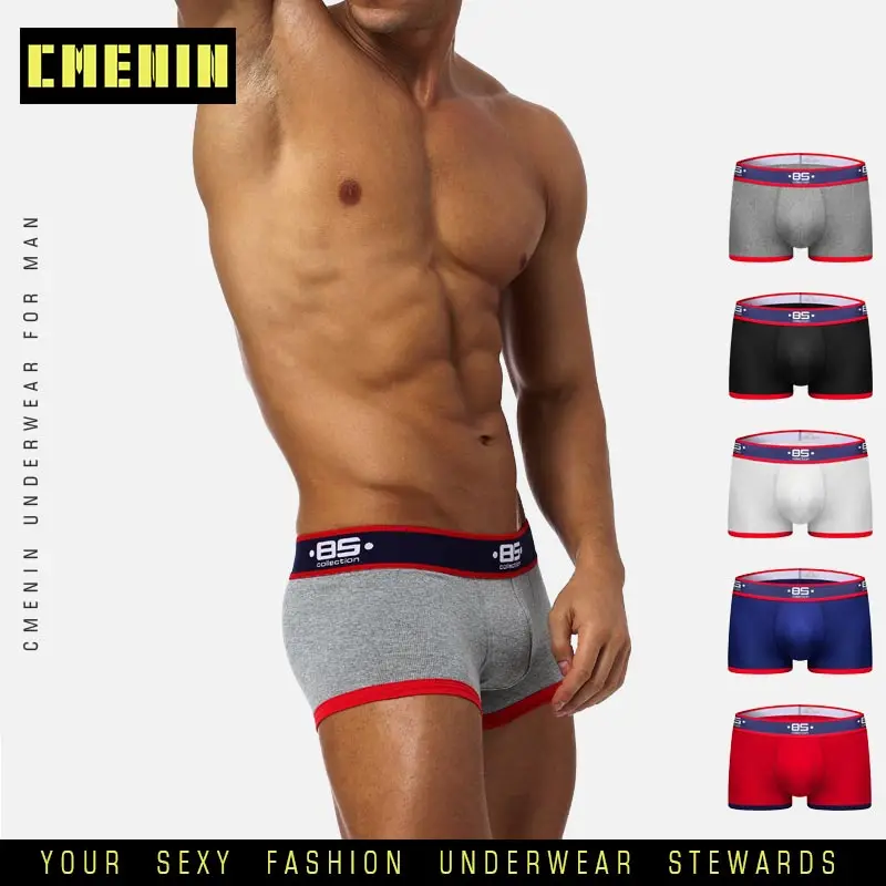 Сексуальное мужское нижнее белье боксеры шорты мужские хлопковые трусы женское