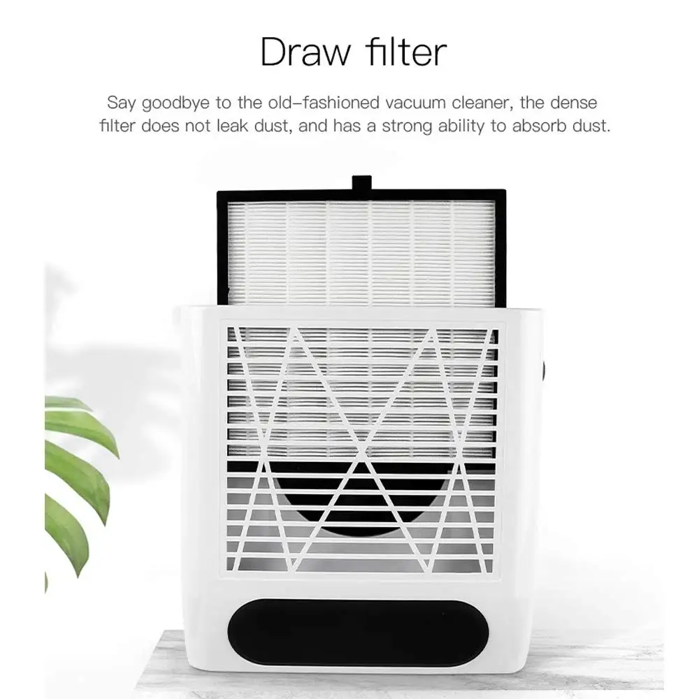 Всасывающий пылеуловитель для ногтей 80 Вт вентилятор пыли пылесос маникюра