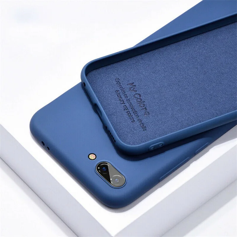 Синий For OPPO R17 R15 R11 Pro A83 F11 Shockproof Liquid Silicone Soft Thin Cover Case For OPPO Reno 10X Zoom F9 Pro A7X A3 A83 Coque - Цвет: Синий