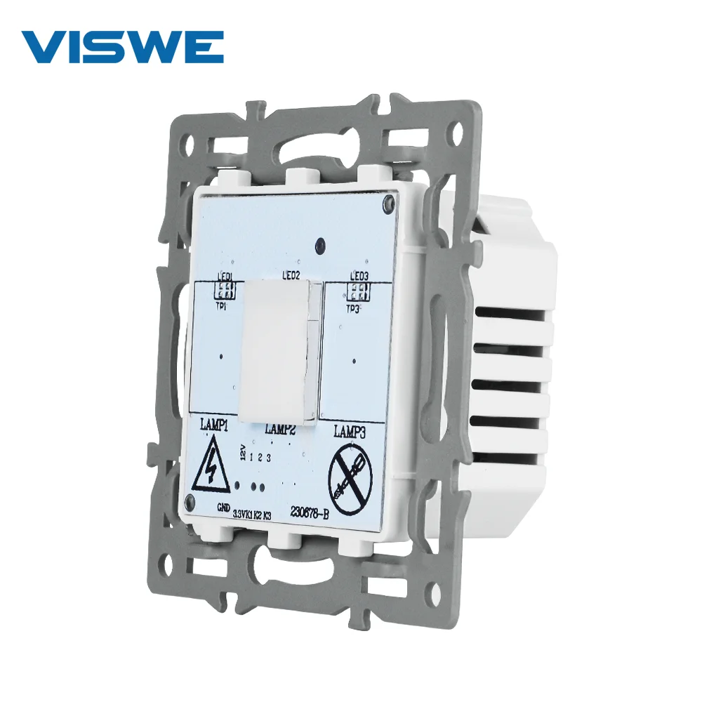 

VISWE Luxury Wall Touch Sensor Switch Module ,EU Standard Led Light Switch 220v, Switch Power,1Gang 1Way Switch 82*82mm FGT20-11