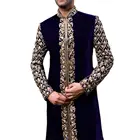 Осеннее платье Дашики для мужчин 2021, свободное этническое модное мужское платье с длинными рукавами и рюшами, мусульманские платья