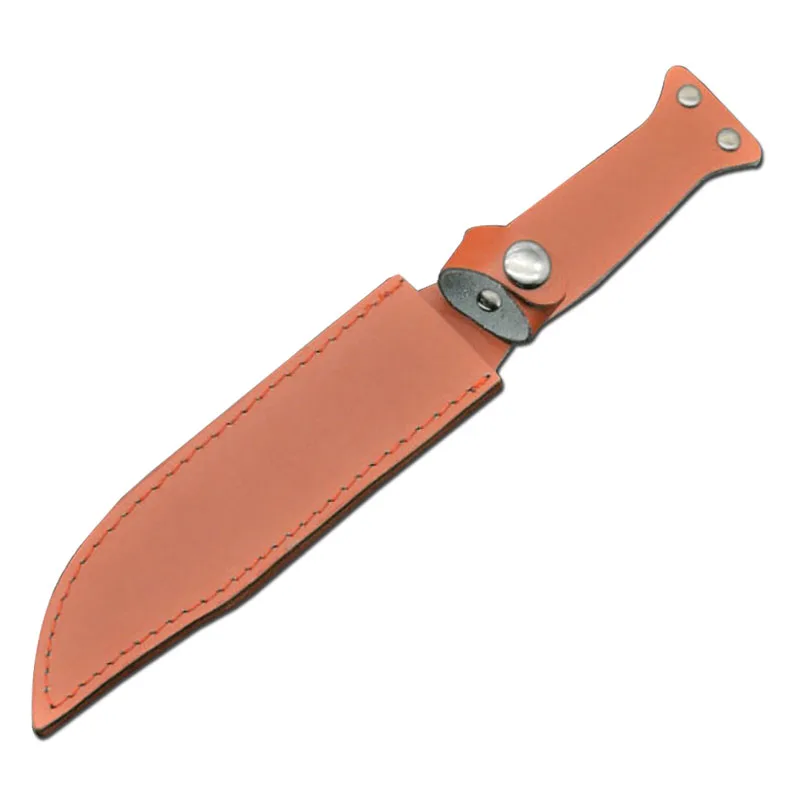 DuoClang 440c Steel Tactical Survival Fixed Blade Knife Brass+ Wenge+ Resin Handle Hunting Knives Exquisite Workmanship - Цвет: A