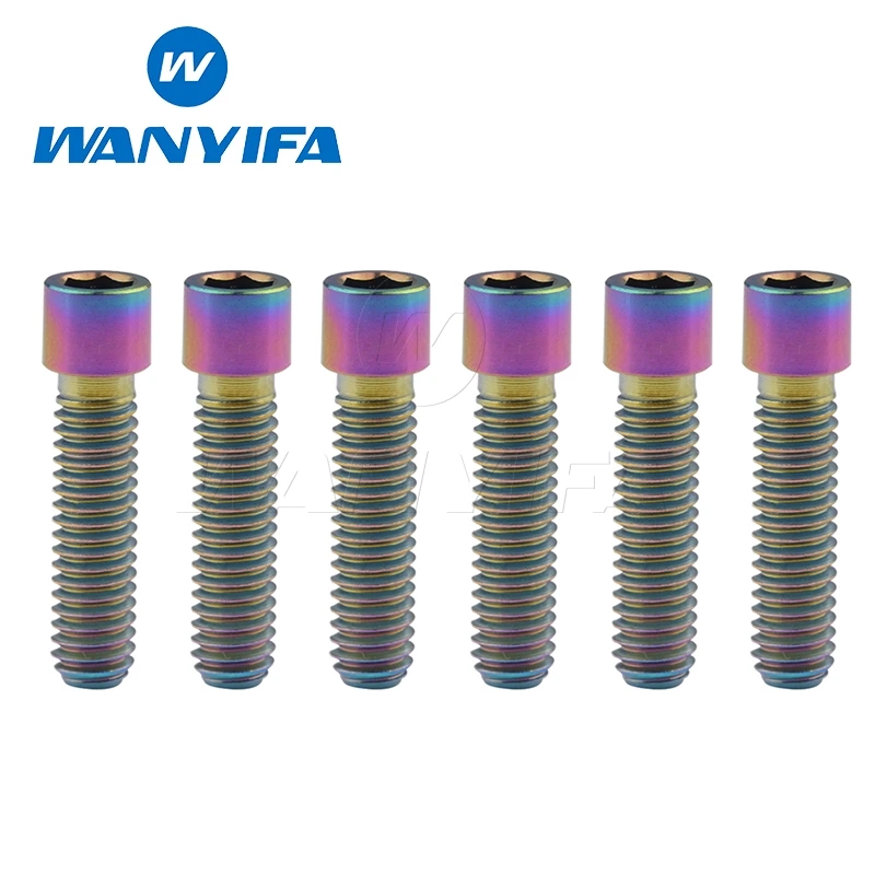 M4x15 rainbow Болты коробки передач waniifa M4x10 13,5 15 20 мм GR5 титановые болты с головкой винты для Велосипедный переключатель - Цвет: M4x15 rainbow