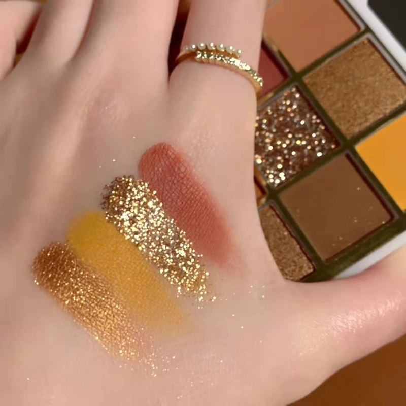 9 Цвет мерцающие матовые тени для век Фул художника Блестящий мерцающий матовый